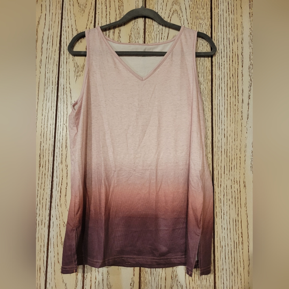 Pink and Purple Ombre Tank Top